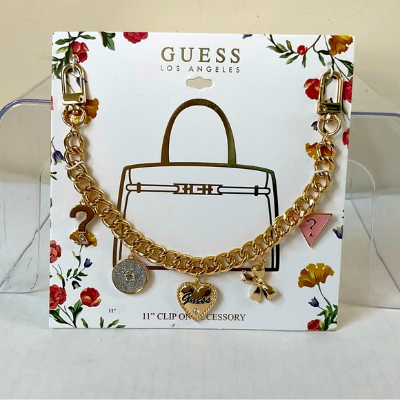 Guess Gold and Silver Bag Charm  Accessory - Picture 1 of 3